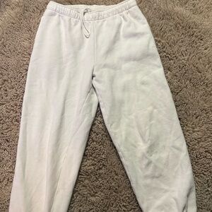 Aritzia TNA Sweatfleece Cozy Fleece Size Medium (White) Drawstring